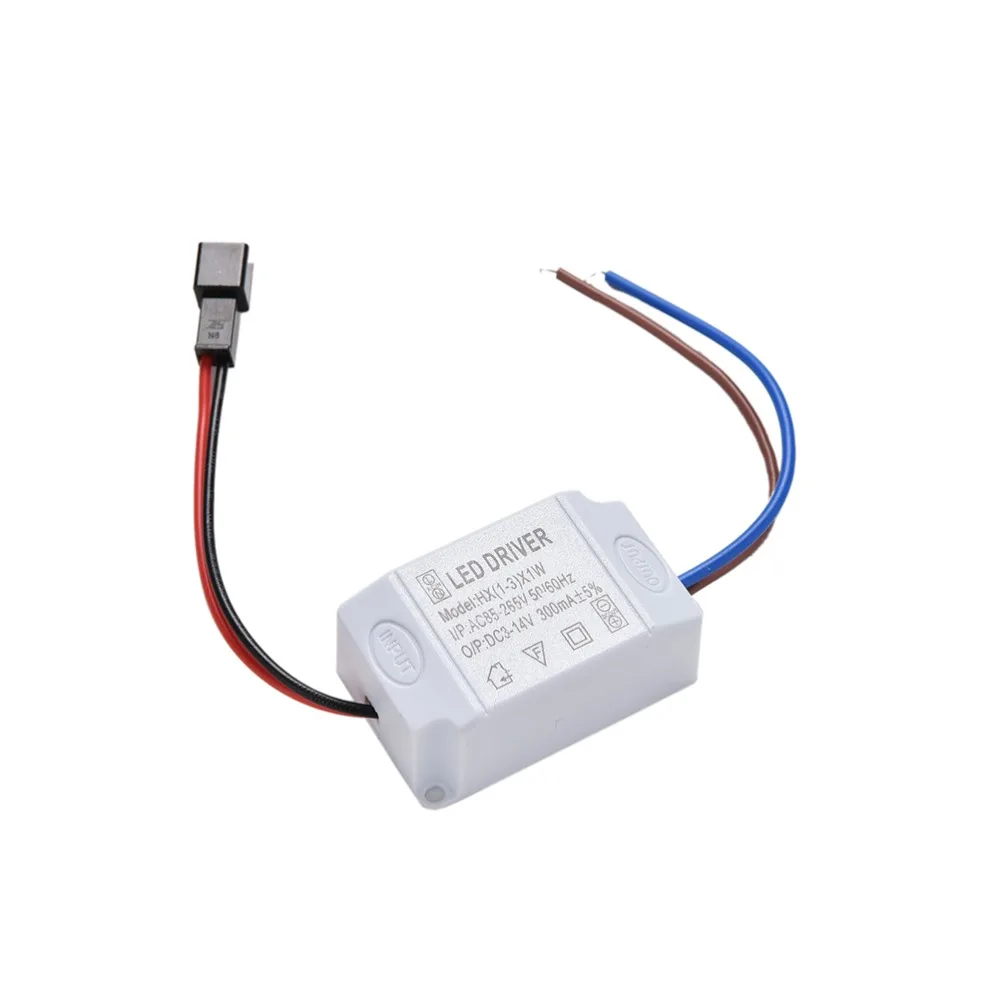 

1Pc 3X1W Simple AC 85V-265V To DC 2V-12V 300mA Electronic LED Strip Driver Transformer LED Power Supply Driver Adapter