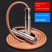 Stainless Steel Weight-Bearing Skipping Rope Fitness Men Professional Weight Loss Sports Boxing Physical Training Cowhide Rope