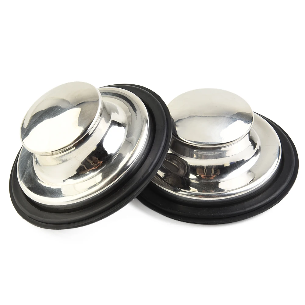 

2 Pcs Stainless Steel 85mm Drain Cover Kitchen Water Sink Drainer Disposal Stopper Plug For Insinkerator Kitchen Accessories