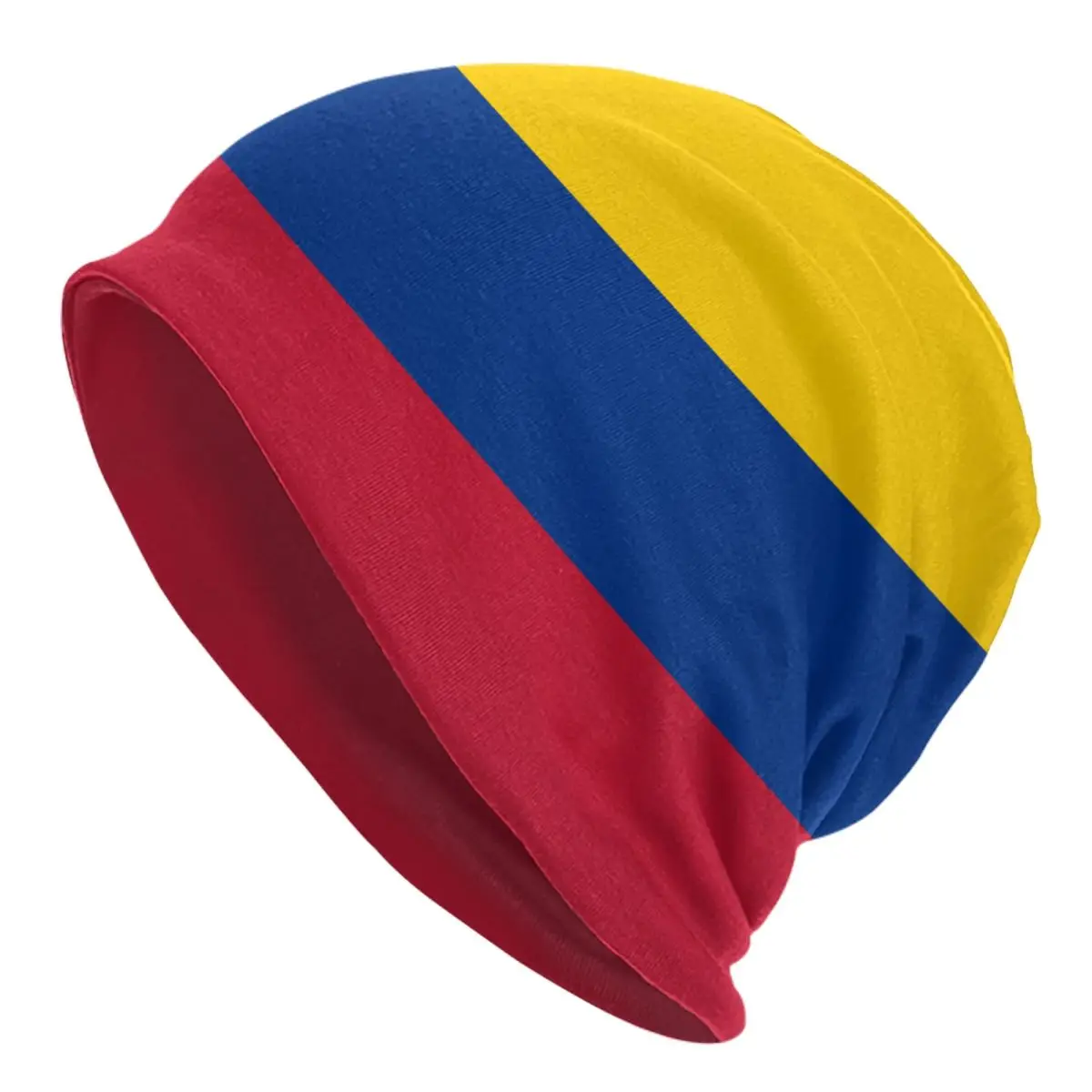 

Unisex Knit Winter Beanie Warm Ski Crochet Slouch Hat Soft Flag Of Colombia Women Men Cap Beanie