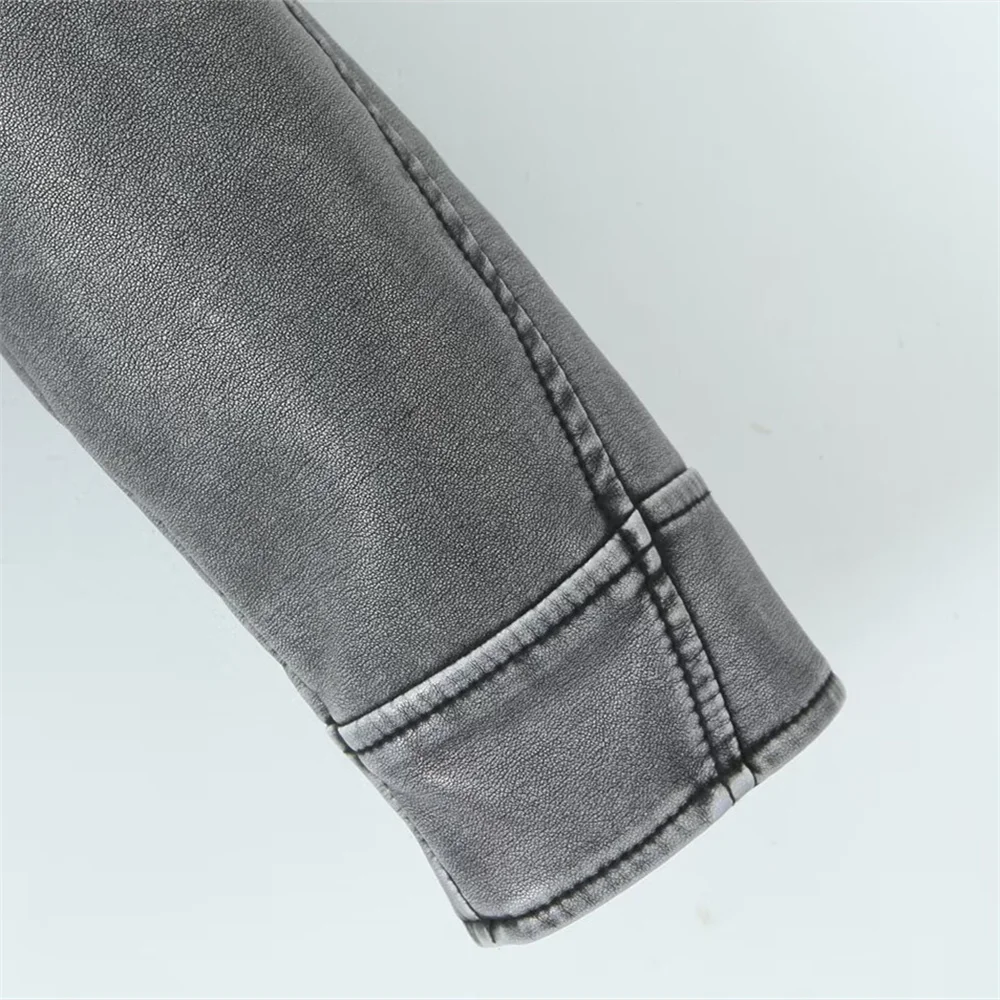 Unizera Женская Мотоциклетная Куртка Из Искусственной Кожи В Стиле Ретро С Отложным