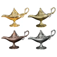 arab vintage wishing light alloy fairy tale mysterious tea pot crafts ornament for home bedroom office desktop decor