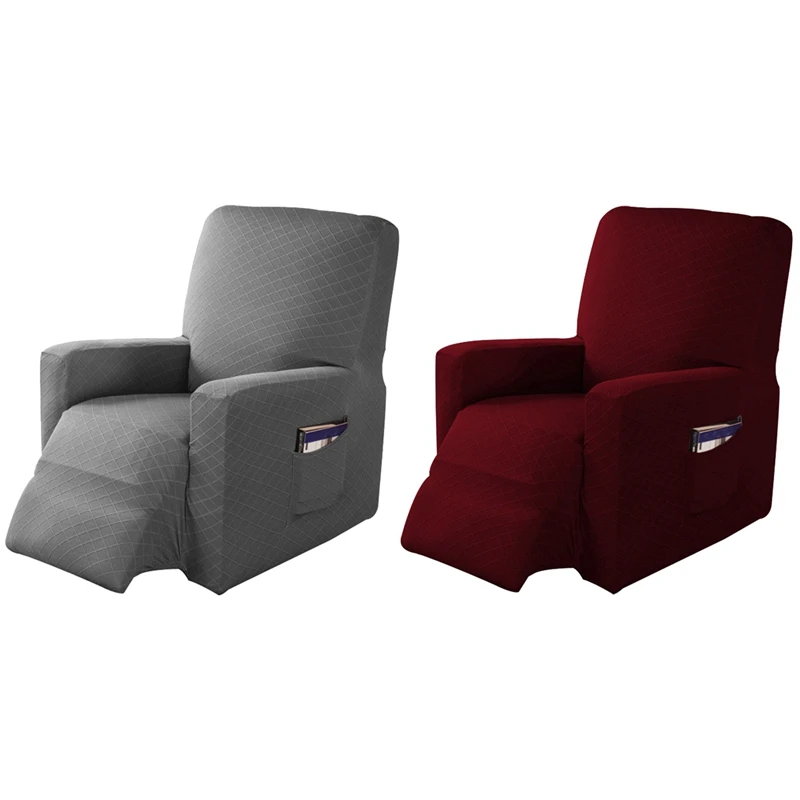 

PHFU-2 шт эластичный чехол для дивана, чехол для дивана, противоскользящий моющийся защитный чехол для дома, серый и винно-красный