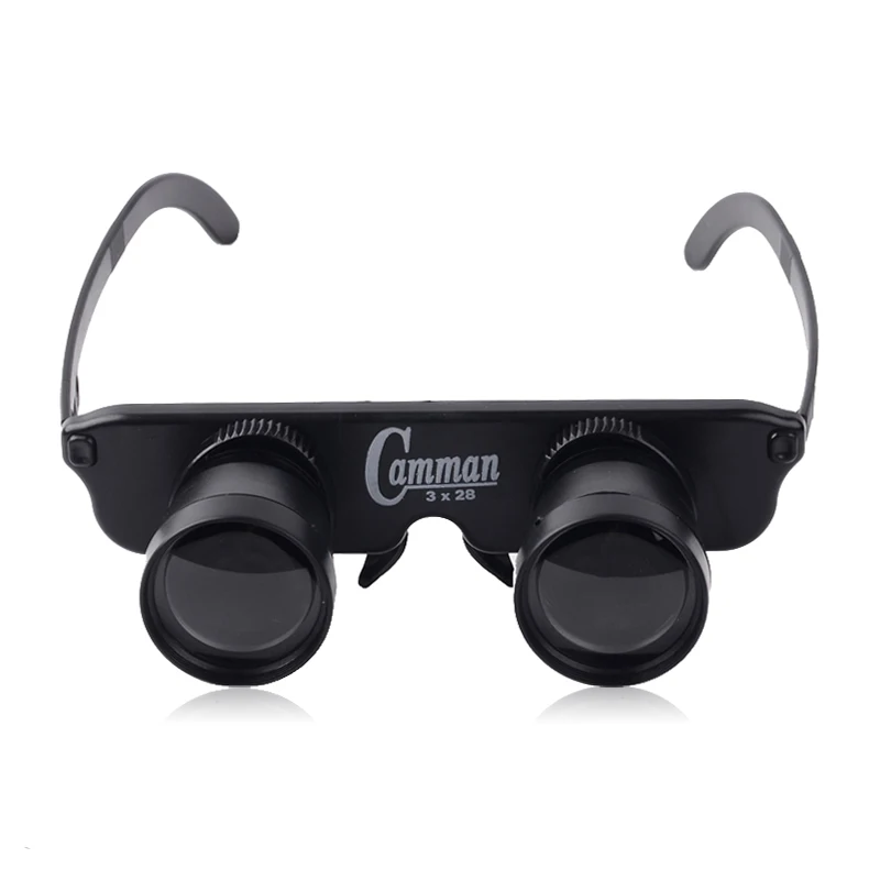 

Useful 3X28 Double Eye Glasses Style Outdoor Fishing Binocular Optics Telescope Glasses