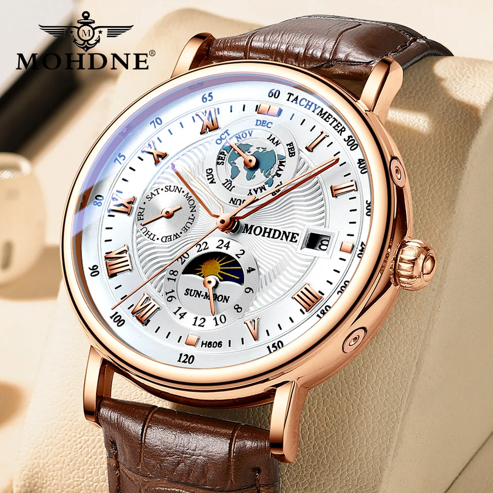 

Watch Men's Mechanical Watch Automatic Feixing Calendar Waterproof Watch Trendy Men's Multifunctional Star Morning Earth Watch