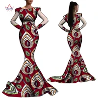 bintarealwax african dresses for women party bodycone long dresses bazin riche african print mermaid clothing plus size wy1025