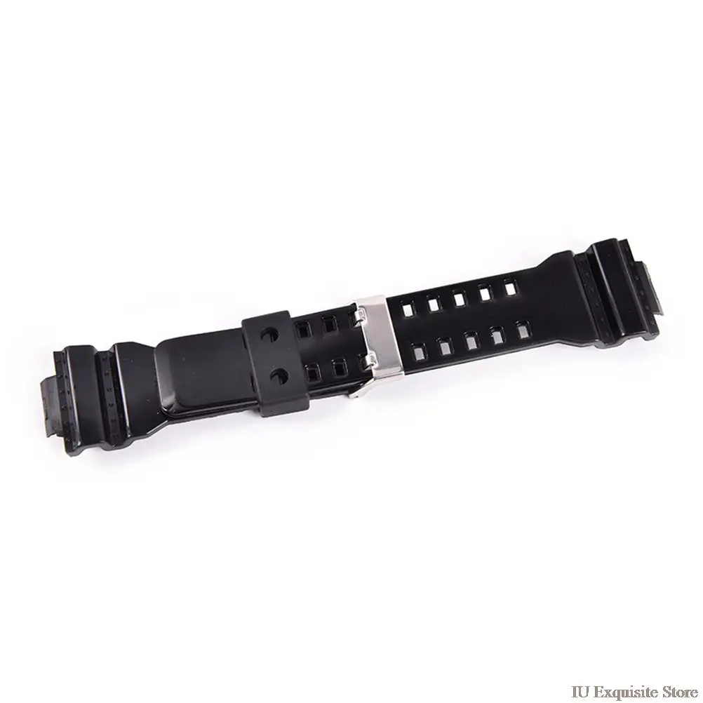 1 Pc Rubber Watchbands With 4 Spring Bars Tool Men Black Sport Diving Silicone Watch Strap Band For G-shock Accessories | Наручные часы