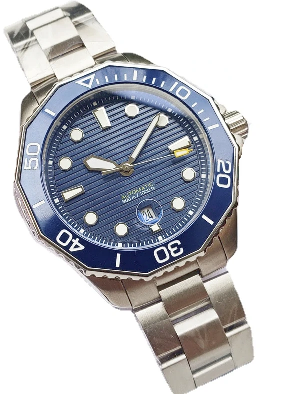 

Luxury Men's Watch Automatic Mechanical Watch 904l Stainless Steel Black Blue Ceramic Bezel Date Wristwatch Sapphire