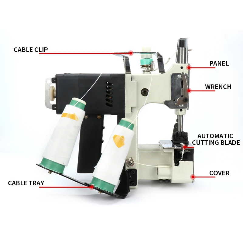 Двойная линия портативная электрическая швейная машина для запечатывания