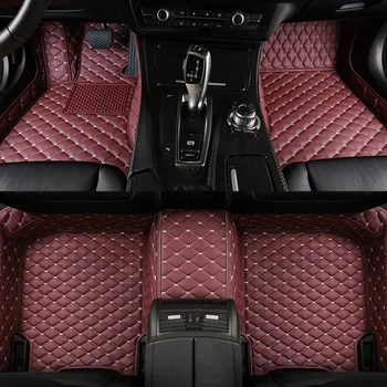 Custom Leather Car Floor Mats For SEAT All Models For LEON Ibiza Tarraco Ateca Arona Formentor Altea lion Car Carpets Covers Cus