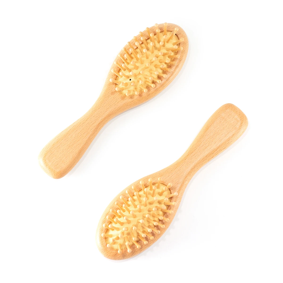 Высококачественная Маленькая деревянная надувная подушка расческа для массажа