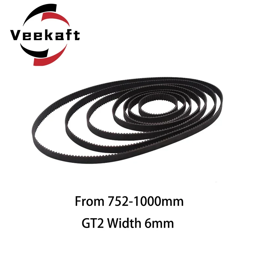 

Veekaft 1 шт. Запчасти для 3D-принтера GT2 6 мм замкнутая петля резиновый ремень ГРМ от 752 мм до 1000 мм ширина 6 мм 2GT