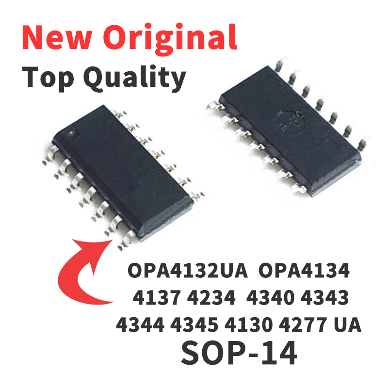 

Чип OPA4132 UA OPA 4134 4137 4234 4340 4343 4344 мкА/2K5 SOP-14, 5 шт., новый оригинальный чип IC