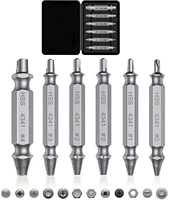6pcs material damaged screw extractor drill bits guide set broken easy out bolt stud stripped screw remover tools