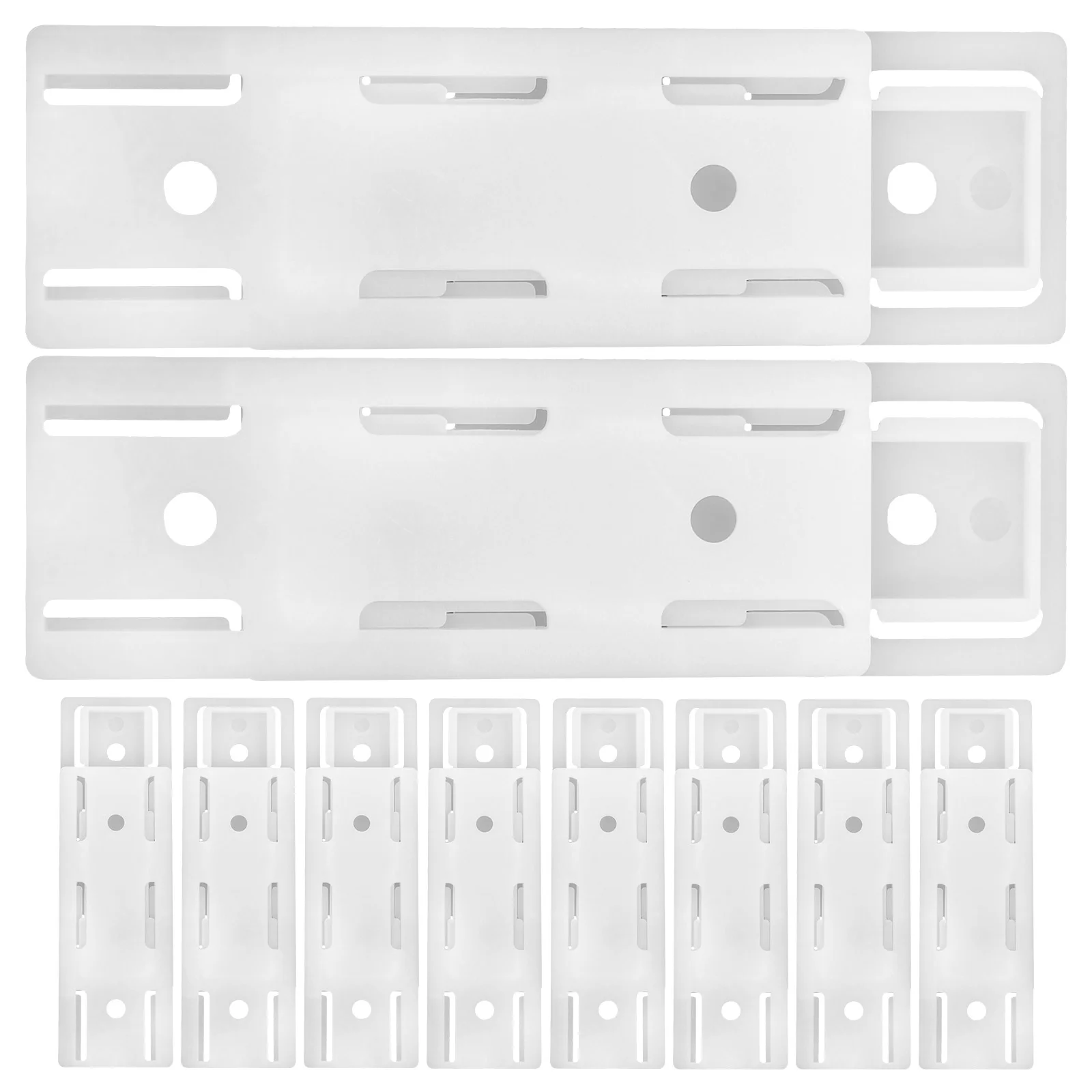 

10PCS ABS Row Socket Retainer Wall Hanging Socket Storage Holder Household Extension Socket Stand Punch Free Socket Fixer Wall