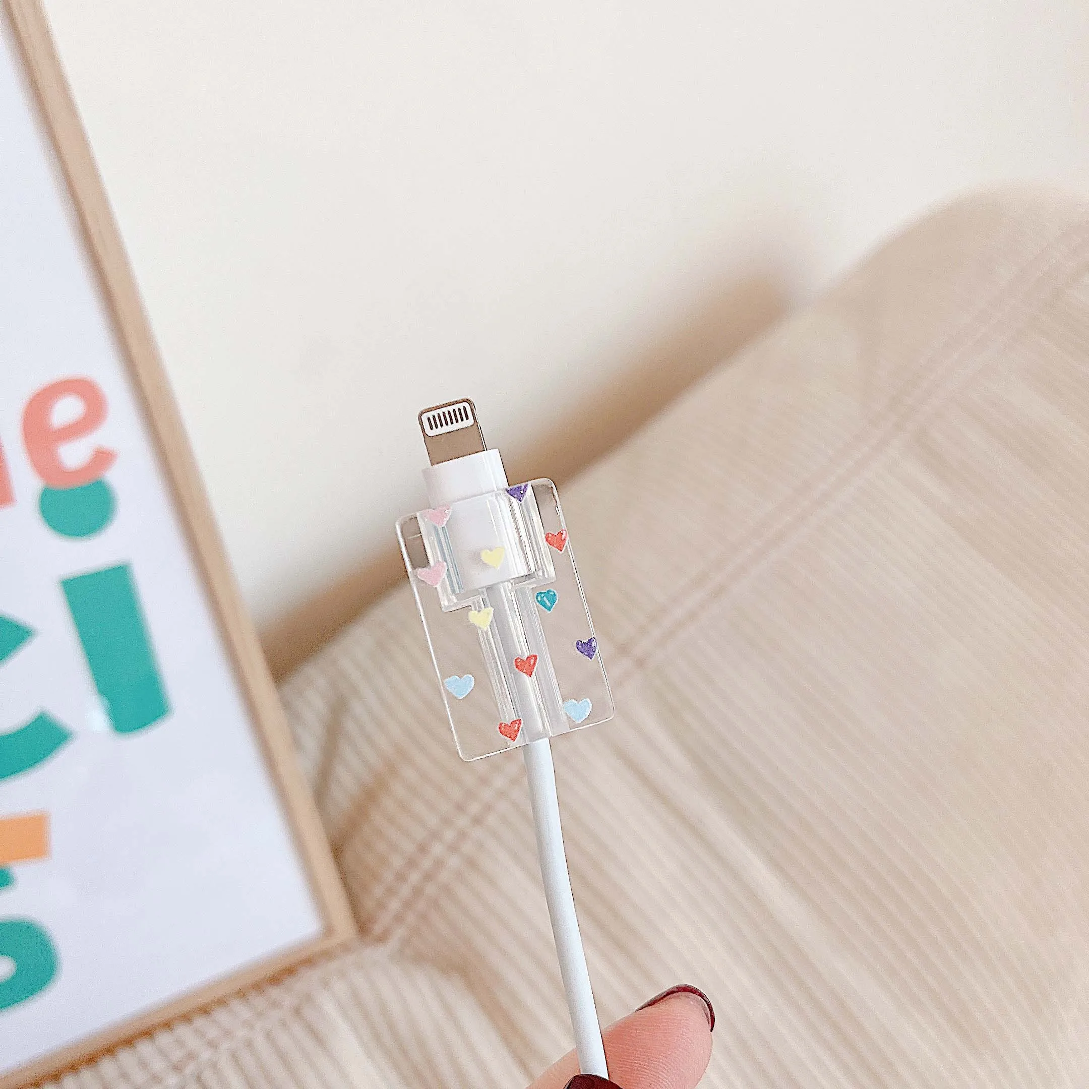 Фото Прозрачный ТПУ USB-кабель Love Heart для быстрой зарядки iphone 18/20 Вт №5
