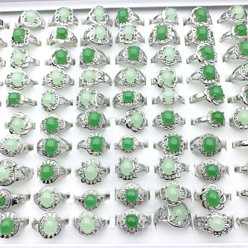 20 шт./партия кольца с нефритом и
