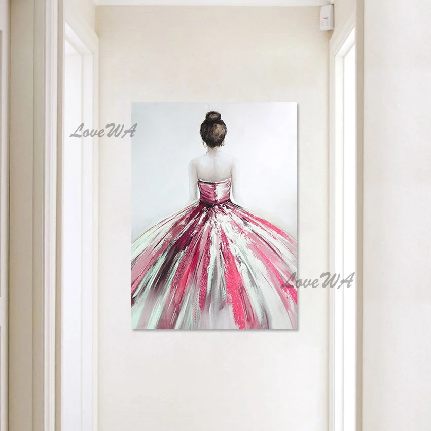 

Latest Arrival Abstract Canvas Painting Sexy Dancing Girl 3d Wall Decor Unframed Figure Art Picture Home Decor Made In China