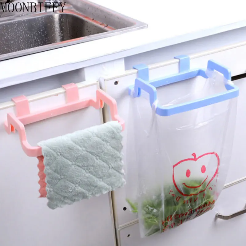 

Kitchen Hanging Trash Bag Rack Portable Trash Bag Plastic Garbage Bag Holder Storage Rack Rubbish Bag Gadgets New