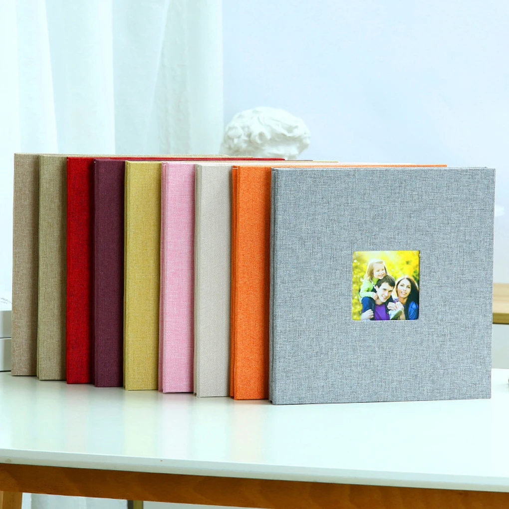 

Photo Album DIY Baby Children Picture Holder Self adhesive Rectangular Collect Book Solid Color Memorial Supply Red