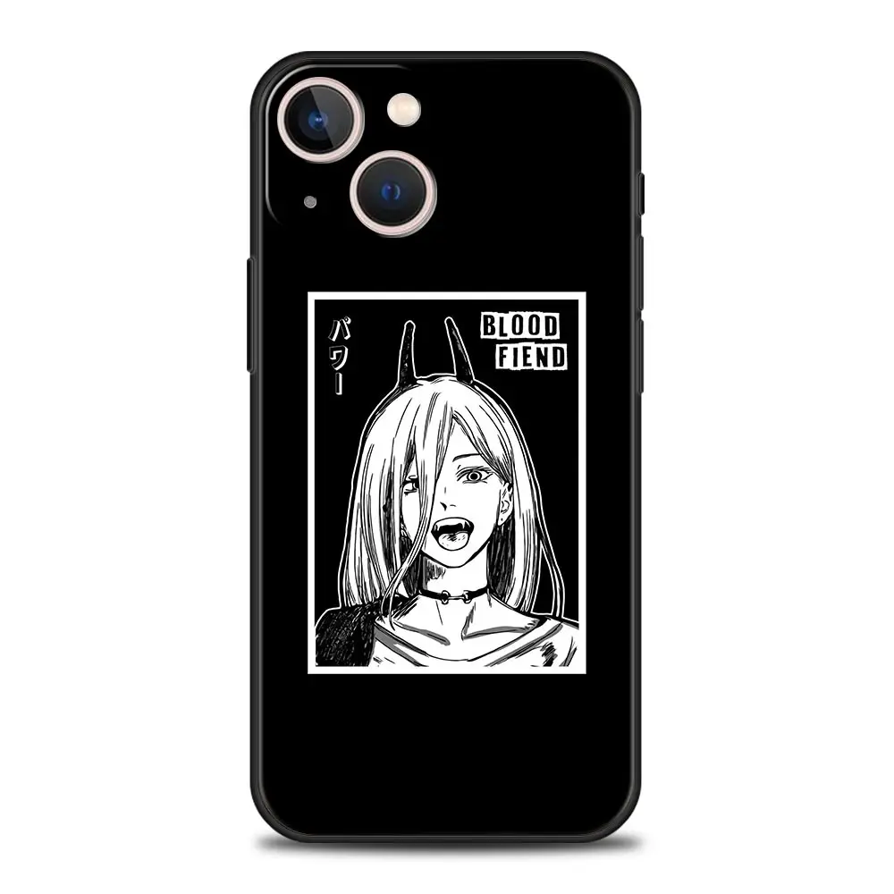 Роскошный чехол для телефона с аниме бензопилой макима iPhone 11 12 14 13 Pro Max Mini X XR XS 7 8