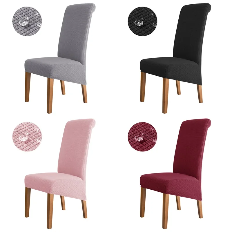 

1/2/4/6pcs Water Repellent Polar Fleece Chair Cover Stretch Dining Room Chairs Seat Covers for Hotel Banquet Home Decor Washable