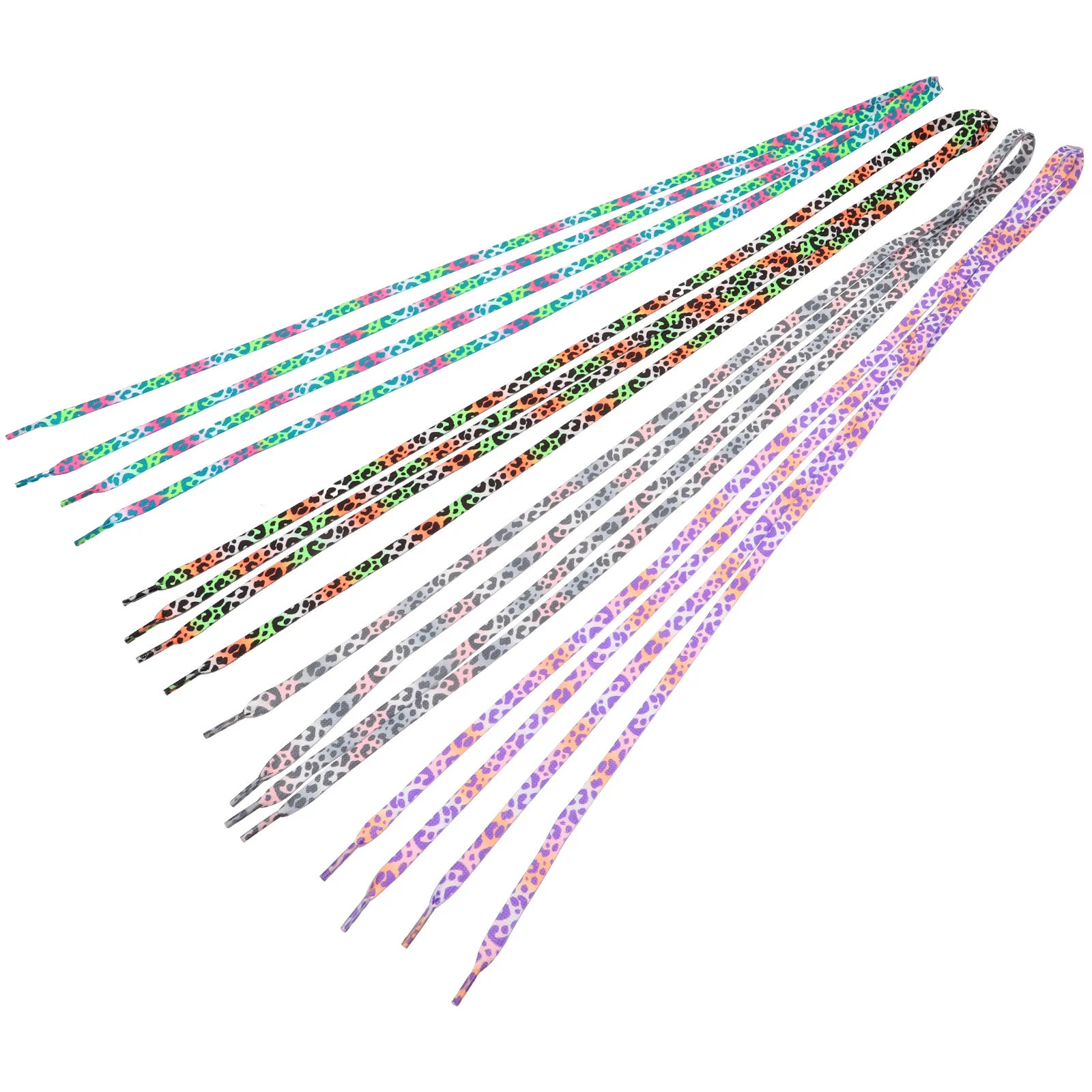 

4 Pairs Shoe Laces Reflective Shoelaces Sports Shoes Casual Outdoor Leisure Fabric Sneakers Men Women Replacement