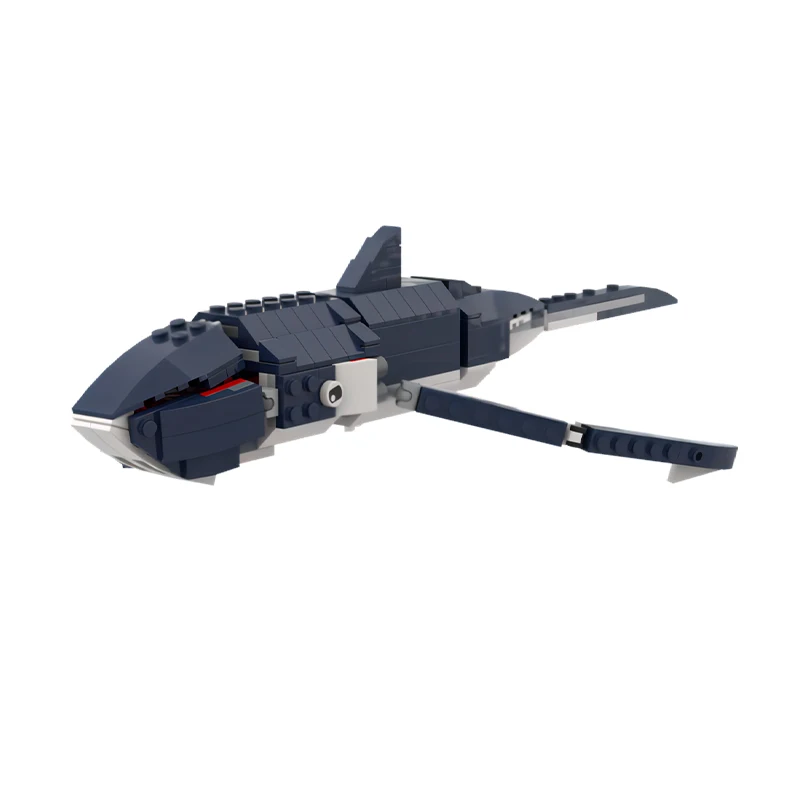 Фото Конструктор MOC Subnautica: Монстры глубоководья, Голодная акула, Строительные блоки, Детские развивающие игрушки, Подарок на день рождения №2