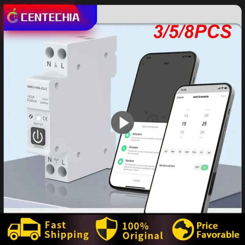 

3/5/8 шт., автоматический выключатель Zigbee 1p 63 А