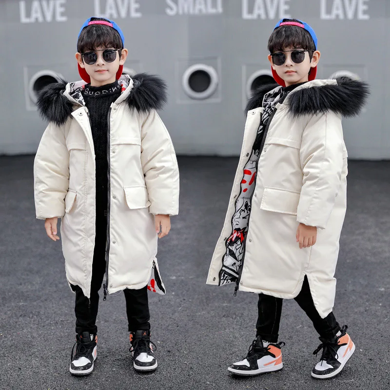 

-30 Russian Winter Coats 2022 Children Clothes Snowsuit Jacket Waterproof Outdoor Hooded Coat Boys Kids Parka Clothing 4-13Years