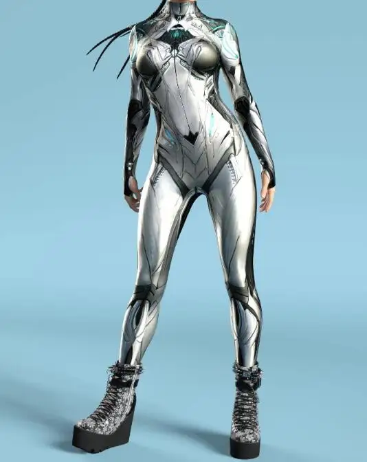 Женский механический комбинезон в стиле стимпанк