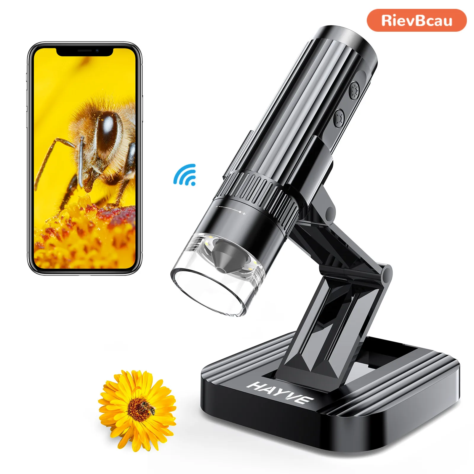 Беспроводной Цифровой Микроскоп RIEVBCAU увеличение 1200х для монет печатных плат