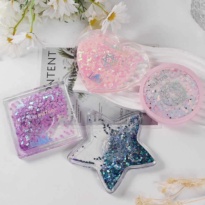 

Квадратная силиконовая форма в форме сердца и звезды, форма для смолы