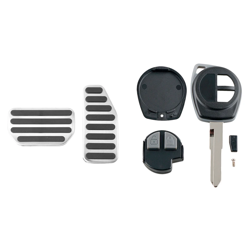 

Интеллектуальный Автомобильный ключ дистанционного управления 2 кнопки с комплектом крышек педали газа и тормоза для Suzuki Jimny 2012 2013 2014 2015