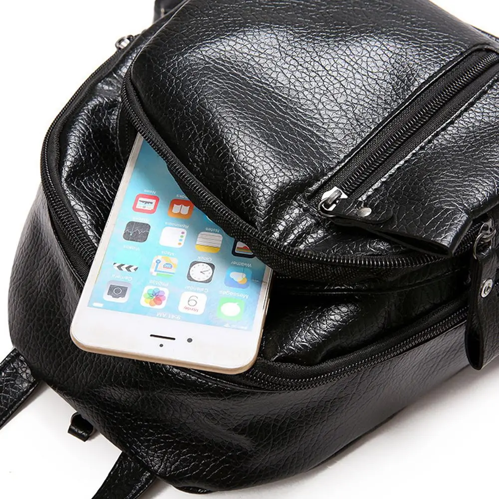 Водонепроницаемый кожаный женский рюкзак высокого качества модные женские