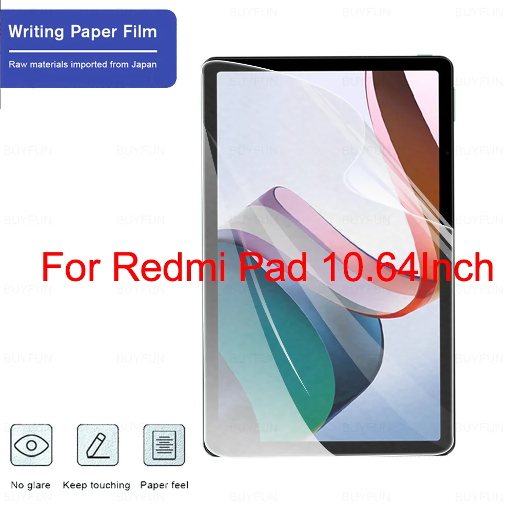 For Xiaomi Redmi Pad 10.61Inch Matte Drawing Screen Protector For Mi Pad Redmipad 2022 Full Cover Paper Like Writing Tablet Film