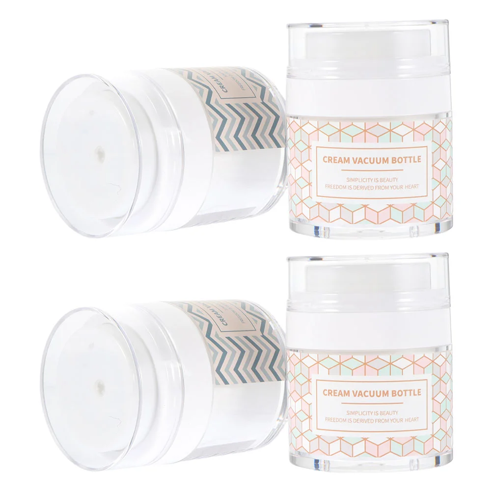 

4Pcs Cosmetics Cream Package Bottles Press Type Package Containers Cream Bottles
