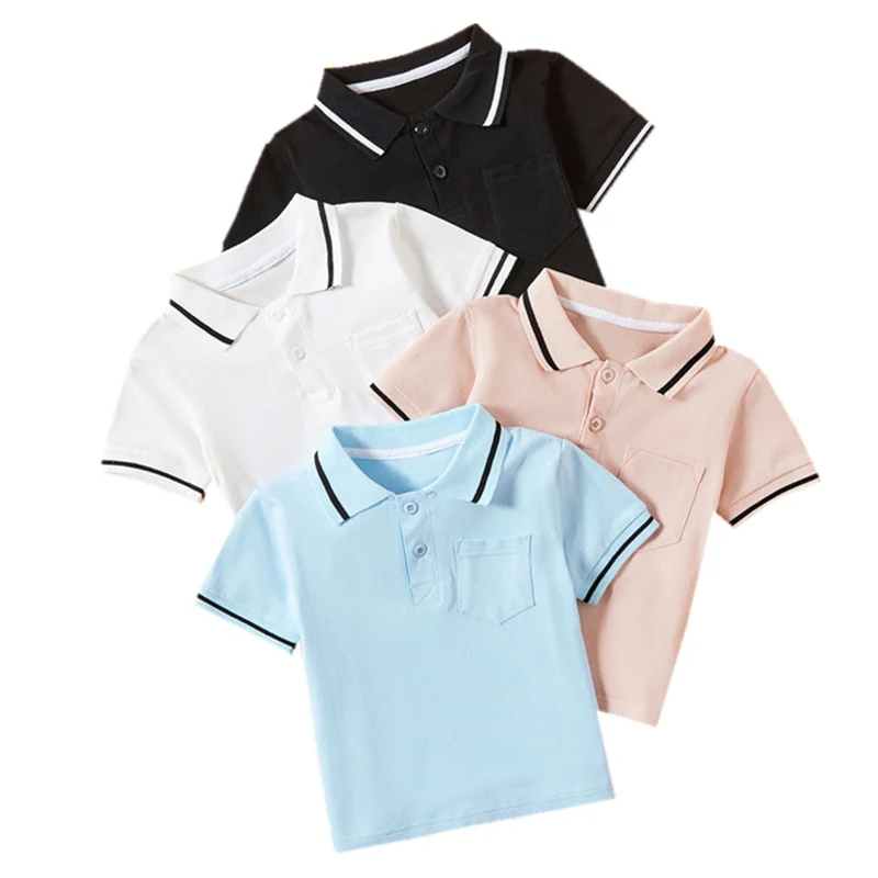

Boys Polo Shirts Short Sleeved T Shirt for Kids Collar Tees Tops 2022 Summer Baby Cotton Poloshirts Children's Casual Clothes