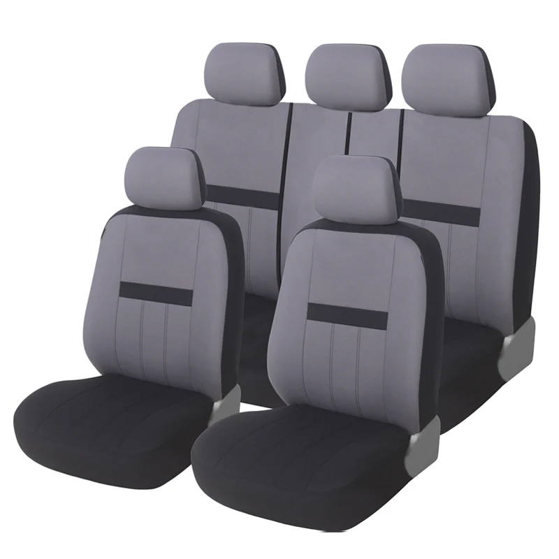 

AUTOYOUTH Automotive Full Set Car Seat Covers Polyester Cloth Airbag Compatible & Split Bench Universal Fit for Cars Trucks SUVS