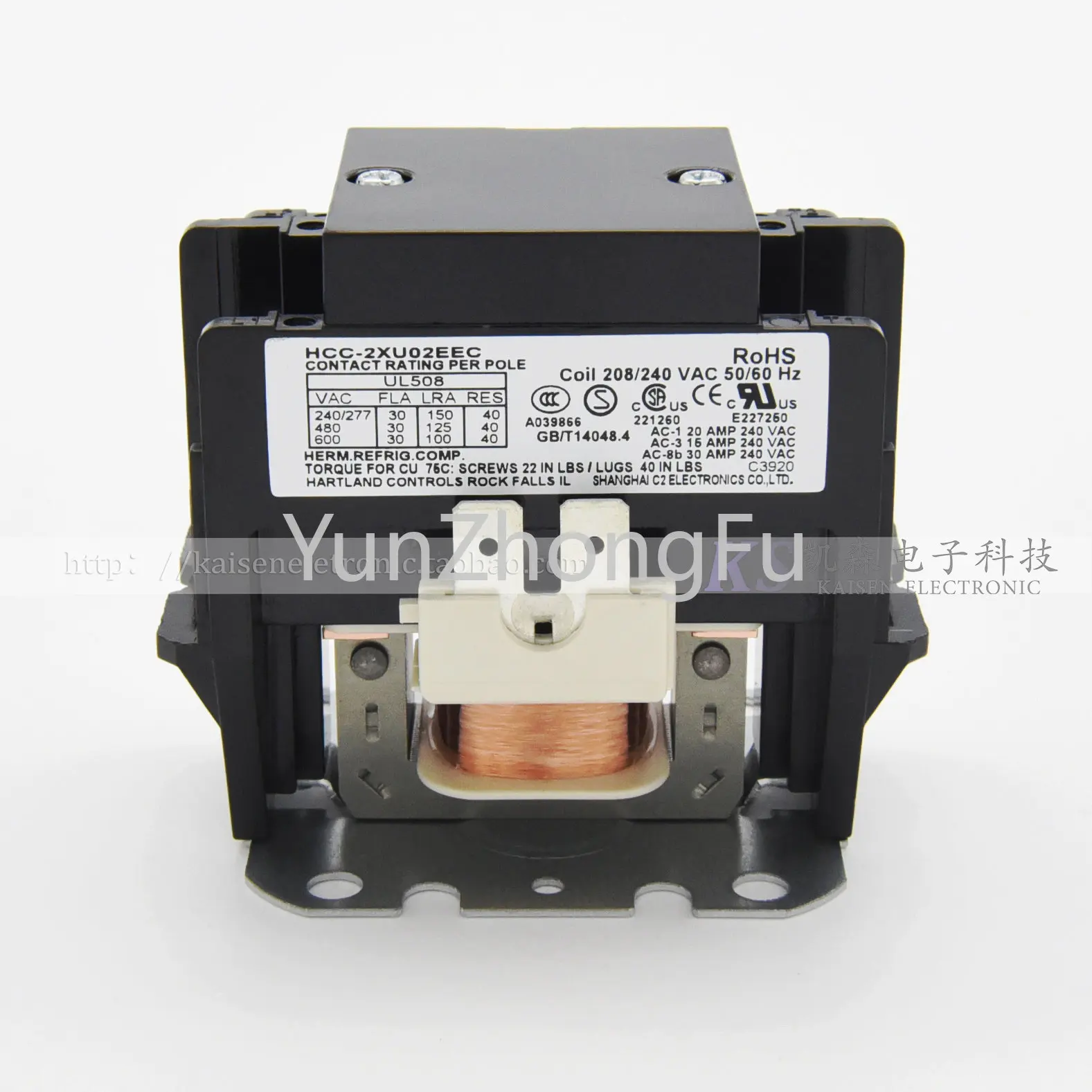 

HCC-2XU02EEC 208v-240v Stage Deep-Fried Pot Justa Bipolar Air Conditioning Heat Pump 30A Ac Contactor