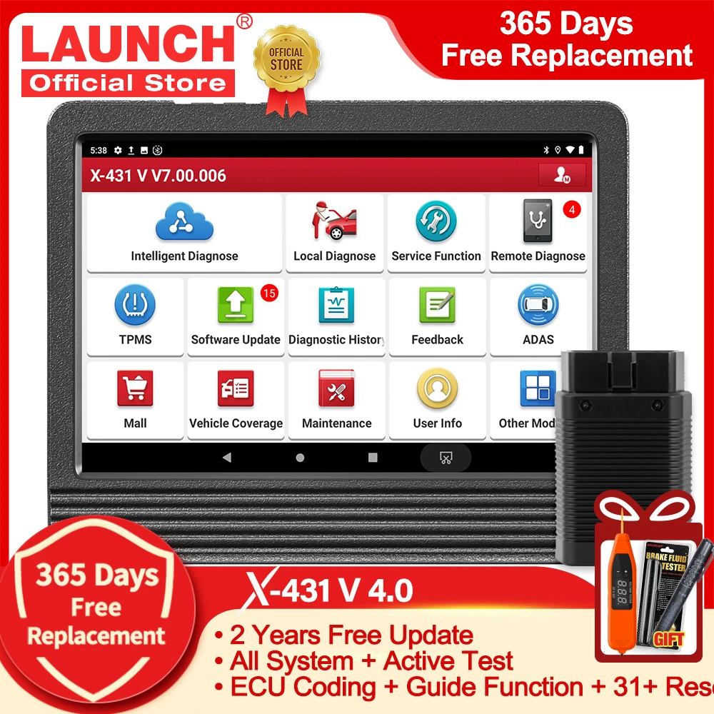 

LAUNCH X431 V V4.0 Automotive Diagnostic tools Full System ECU Coding Active test obd2 scanner for car free shipping