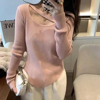korean style irregular sweater women pullover long sleeve top autumn knitted sweaters womens clothes sueters de mujer moda 2022