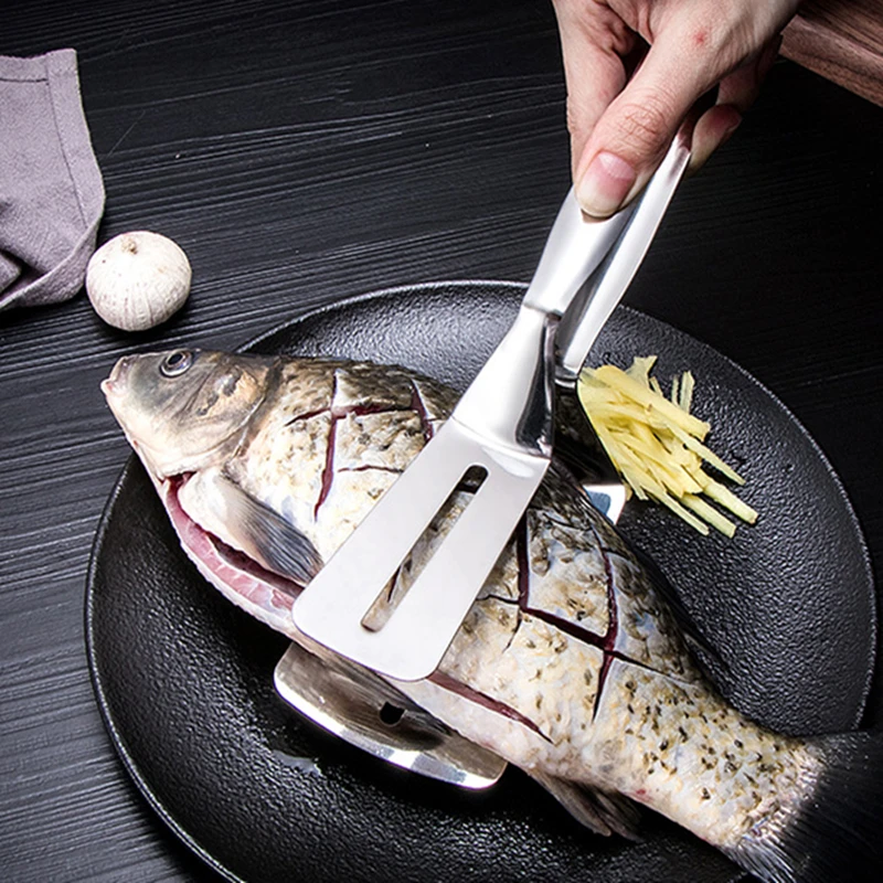 

Kitchen BBQ Bread Utensil Set Barbecue Tong Fried Steak Shovel Fried Fish Shovel Clamp Kitchen Bread Meat Clamp Stainless Steel