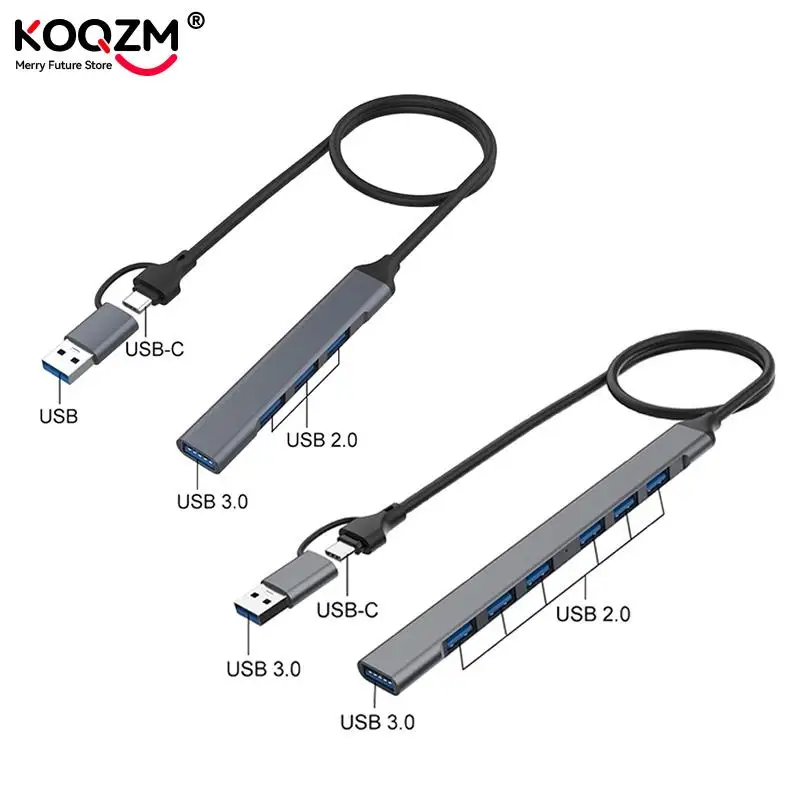 

USB HUB Dock 3.0 USB 3.0 2.0 Hub 7/4 Ports Multi Splitter Adapter OTG For Lenovo HUAWEI For Xiaomi For Macbook Aluminum Alloy