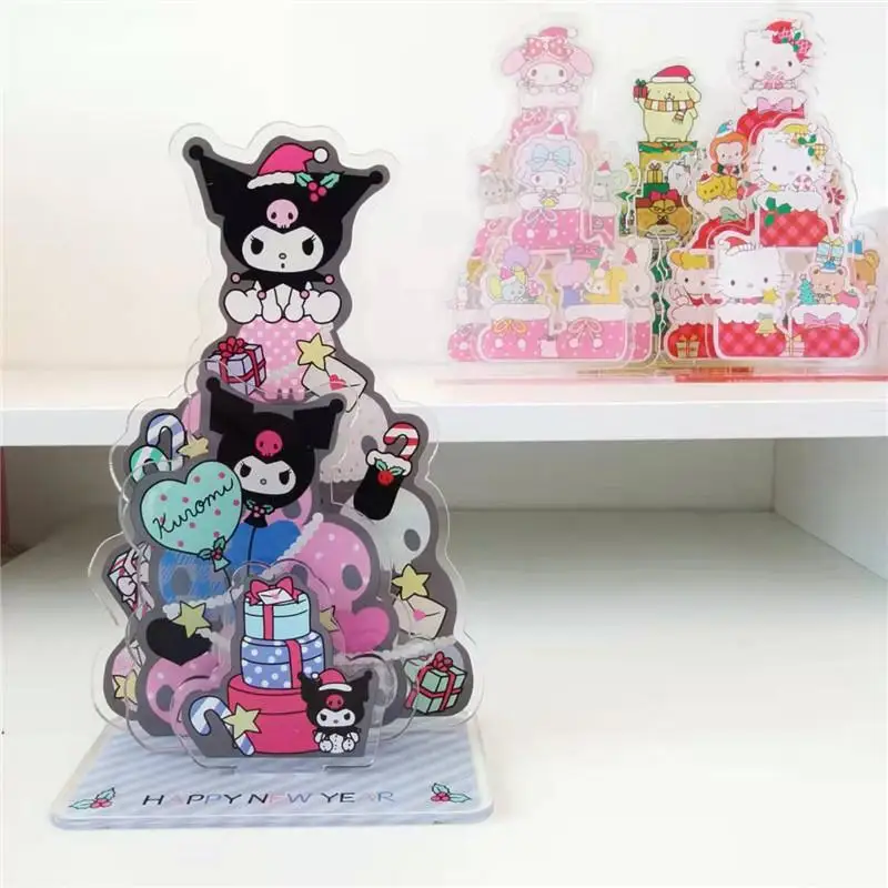 

Kawaii Sanrio Kuromi My Melody Hello Kitty Cinnamoroll Diy мультяшная акриловая подставка Рождественские подарки на день рождения игрушки для девочек