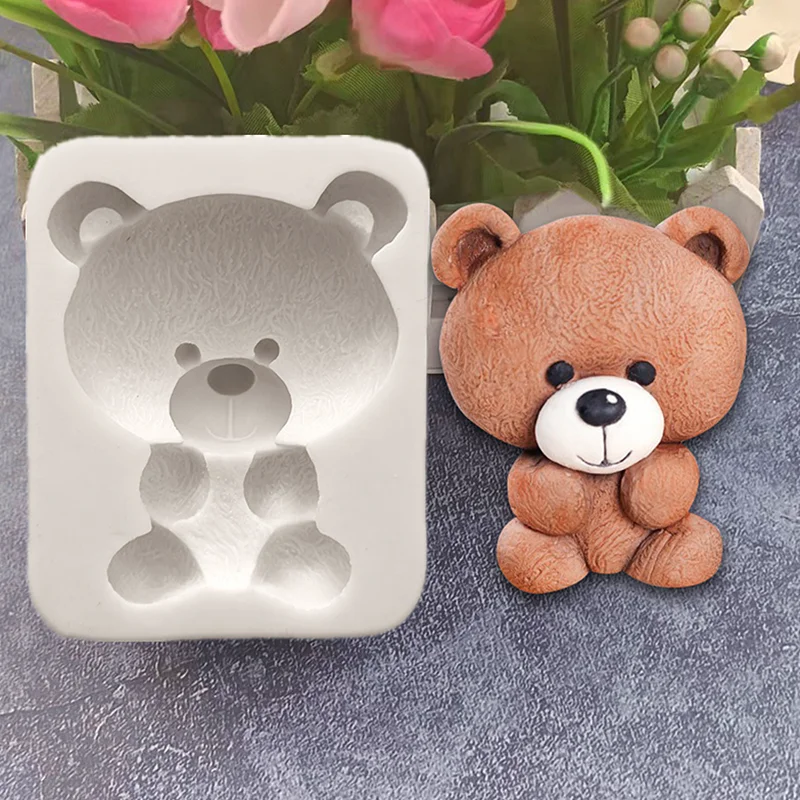 Silicone Mold 3D Bear Cake Kitchen Accessories Baking Decorating Tools For DIY Pastry Chocolate Candy Dessert Fondant Moulds