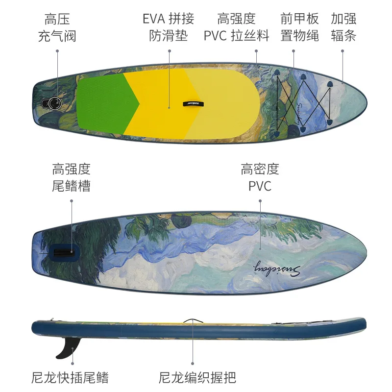Новая масляная живопись доска для серфинга сапсерфинга надувная гонок