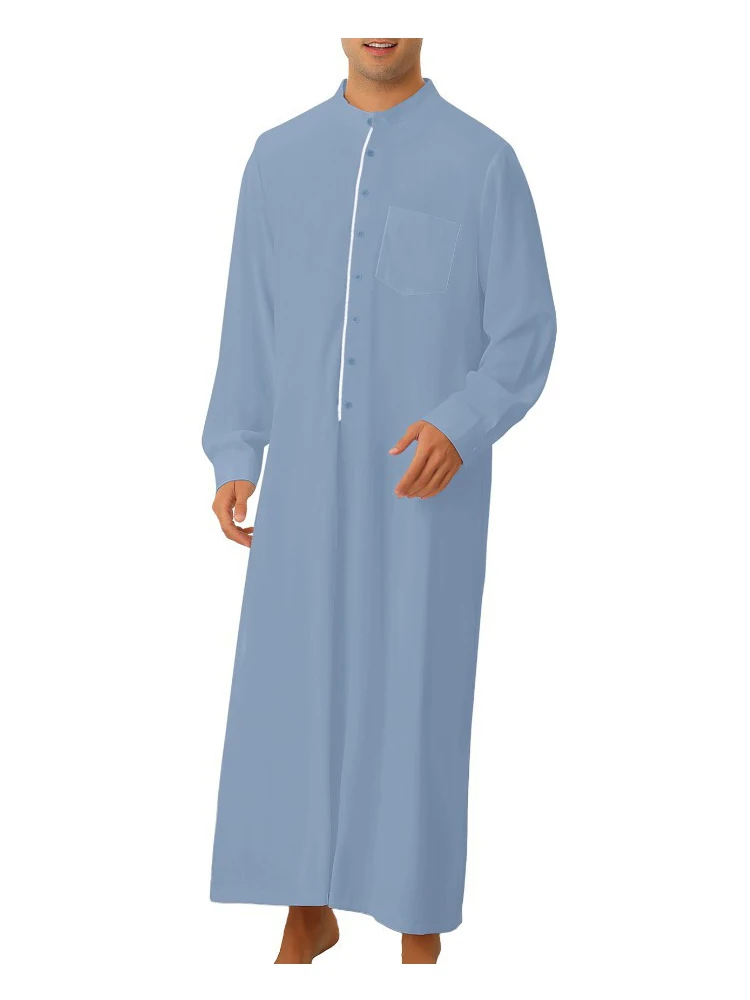 Islam Muslim Men Clothing Jubba Thobe Abaya Homme Musulman Caftan Islamic Robes Pakistan Saudi Arabia Eid Fashion Dress Djellaba