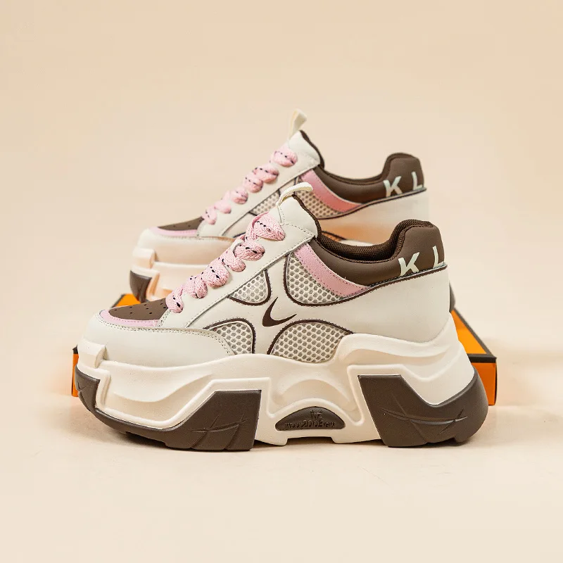 

Rimocy White Black Chunky Sneakers Women Spring Autumn Thick Bottom Dad Shoes Woman Fashion PU Leather Platform Sneakers Ladies