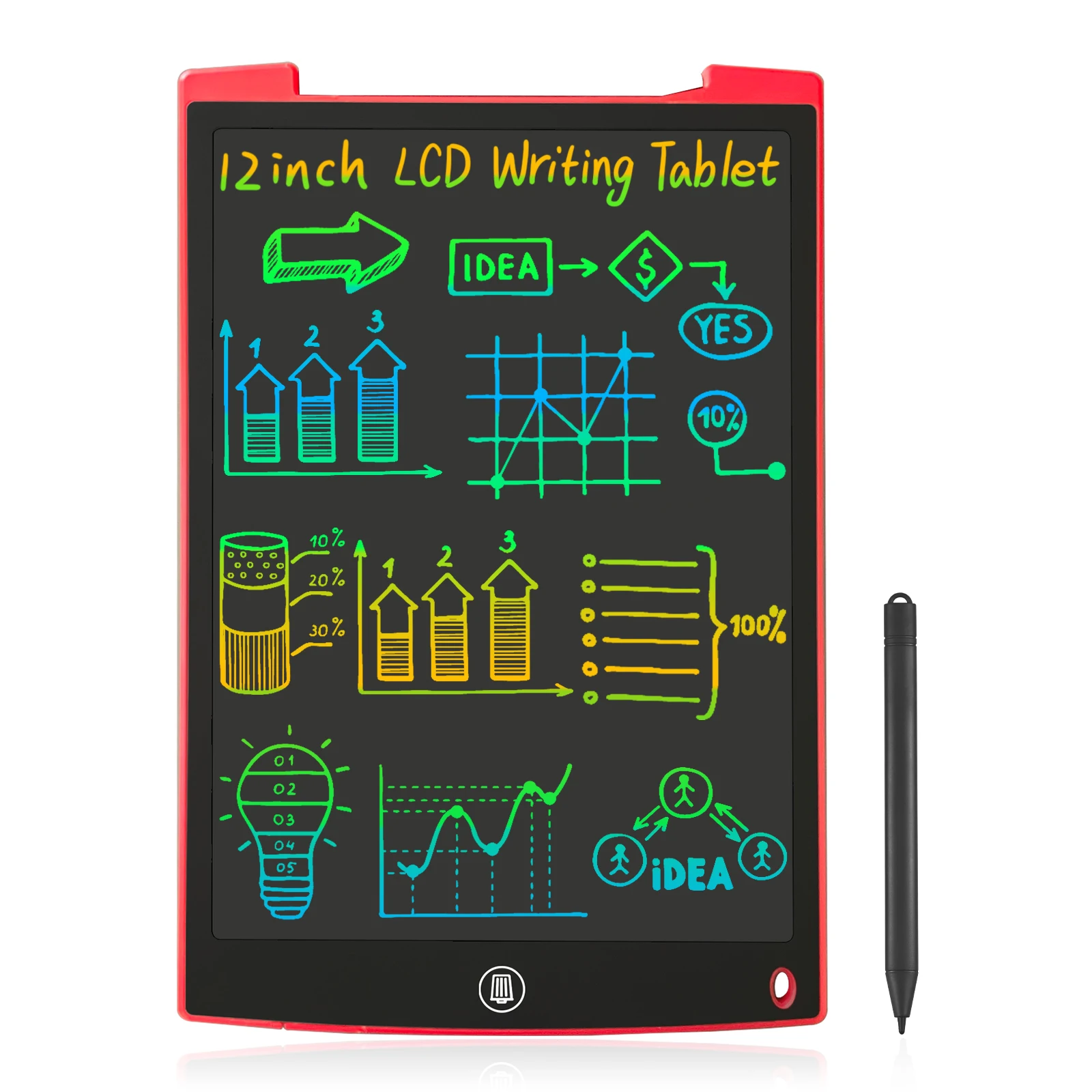 

12/15Inch Big Size Erasable LCD Writing Graphics Tablet Notespad Drawing Board with Colorful Screen Educational Toys Children